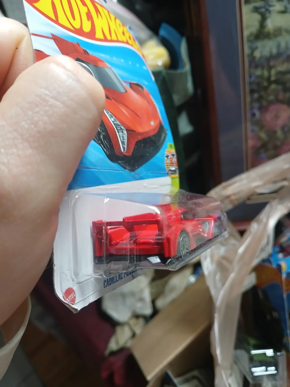 Red Cadillac Project GTP Hypercar from the 2025 Hot Wheels HW Exotics series (nu